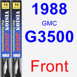 Front Wiper Blade Pack for 1988 GMC G3500 - Vision Saver