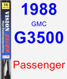 Passenger Wiper Blade for 1988 GMC G3500 - Vision Saver