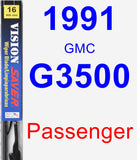 Passenger Wiper Blade for 1991 GMC G3500 - Vision Saver