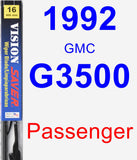 Passenger Wiper Blade for 1992 GMC G3500 - Vision Saver