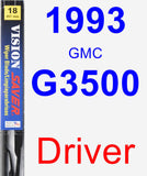 Driver Wiper Blade for 1993 GMC G3500 - Vision Saver