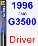 Driver Wiper Blade for 1996 GMC G3500 - Vision Saver
