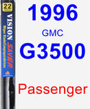 Passenger Wiper Blade for 1996 GMC G3500 - Vision Saver