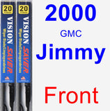 Front Wiper Blade Pack for 2000 GMC Jimmy - Vision Saver