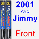 Front Wiper Blade Pack for 2001 GMC Jimmy - Vision Saver