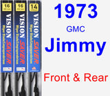 Front & Rear Wiper Blade Pack for 1973 GMC Jimmy - Vision Saver