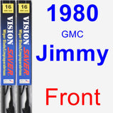 Front Wiper Blade Pack for 1980 GMC Jimmy - Vision Saver