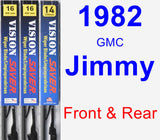 Front & Rear Wiper Blade Pack for 1982 GMC Jimmy - Vision Saver