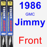 Front Wiper Blade Pack for 1986 GMC Jimmy - Vision Saver