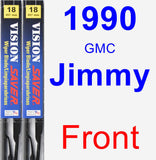 Front Wiper Blade Pack for 1990 GMC Jimmy - Vision Saver