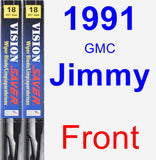Front Wiper Blade Pack for 1991 GMC Jimmy - Vision Saver