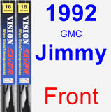 Front Wiper Blade Pack for 1992 GMC Jimmy - Vision Saver