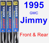 Front & Rear Wiper Blade Pack for 1995 GMC Jimmy - Vision Saver