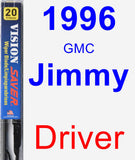 Driver Wiper Blade for 1996 GMC Jimmy - Vision Saver