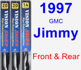 Front & Rear Wiper Blade Pack for 1997 GMC Jimmy - Vision Saver
