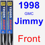 Front Wiper Blade Pack for 1998 GMC Jimmy - Vision Saver