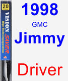 Driver Wiper Blade for 1998 GMC Jimmy - Vision Saver