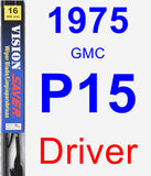 Driver Wiper Blade for 1975 GMC P15 - Vision Saver