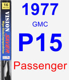 Passenger Wiper Blade for 1977 GMC P15 - Vision Saver