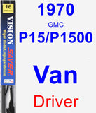 Driver Wiper Blade for 1970 GMC P15/P1500 Van - Vision Saver