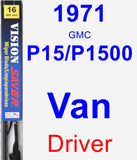 Driver Wiper Blade for 1971 GMC P15/P1500 Van - Vision Saver