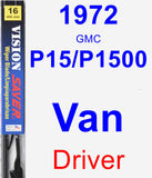 Driver Wiper Blade for 1972 GMC P15/P1500 Van - Vision Saver