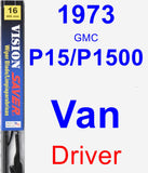 Driver Wiper Blade for 1973 GMC P15/P1500 Van - Vision Saver