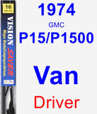 Driver Wiper Blade for 1974 GMC P15/P1500 Van - Vision Saver