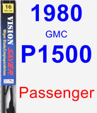 Passenger Wiper Blade for 1980 GMC P1500 - Vision Saver