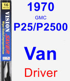 Driver Wiper Blade for 1970 GMC P25/P2500 Van - Vision Saver