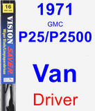 Driver Wiper Blade for 1971 GMC P25/P2500 Van - Vision Saver