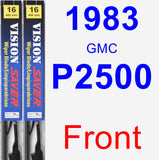 Front Wiper Blade Pack for 1983 GMC P2500 - Vision Saver