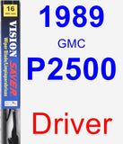 Driver Wiper Blade for 1989 GMC P2500 - Vision Saver