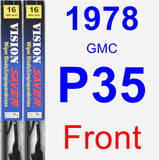 Front Wiper Blade Pack for 1978 GMC P35 - Vision Saver