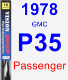 Passenger Wiper Blade for 1978 GMC P35 - Vision Saver