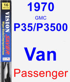 Passenger Wiper Blade for 1970 GMC P35/P3500 Van - Vision Saver