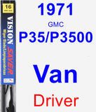 Driver Wiper Blade for 1971 GMC P35/P3500 Van - Vision Saver