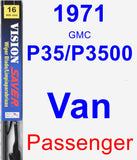 Passenger Wiper Blade for 1971 GMC P35/P3500 Van - Vision Saver