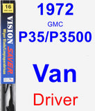 Driver Wiper Blade for 1972 GMC P35/P3500 Van - Vision Saver