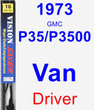 Driver Wiper Blade for 1973 GMC P35/P3500 Van - Vision Saver