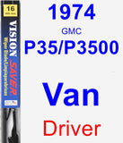 Driver Wiper Blade for 1974 GMC P35/P3500 Van - Vision Saver