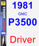 Driver Wiper Blade for 1981 GMC P3500 - Vision Saver