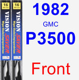 Front Wiper Blade Pack for 1982 GMC P3500 - Vision Saver