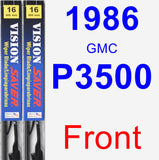 Front Wiper Blade Pack for 1986 GMC P3500 - Vision Saver