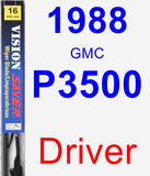 Driver Wiper Blade for 1988 GMC P3500 - Vision Saver