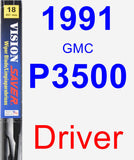 Driver Wiper Blade for 1991 GMC P3500 - Vision Saver