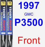 Front Wiper Blade Pack for 1997 GMC P3500 - Vision Saver