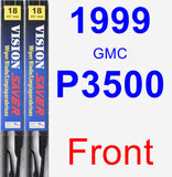 Front Wiper Blade Pack for 1999 GMC P3500 - Vision Saver