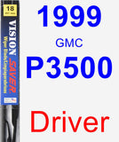 Driver Wiper Blade for 1999 GMC P3500 - Vision Saver