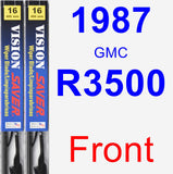 Front Wiper Blade Pack for 1987 GMC R3500 - Vision Saver